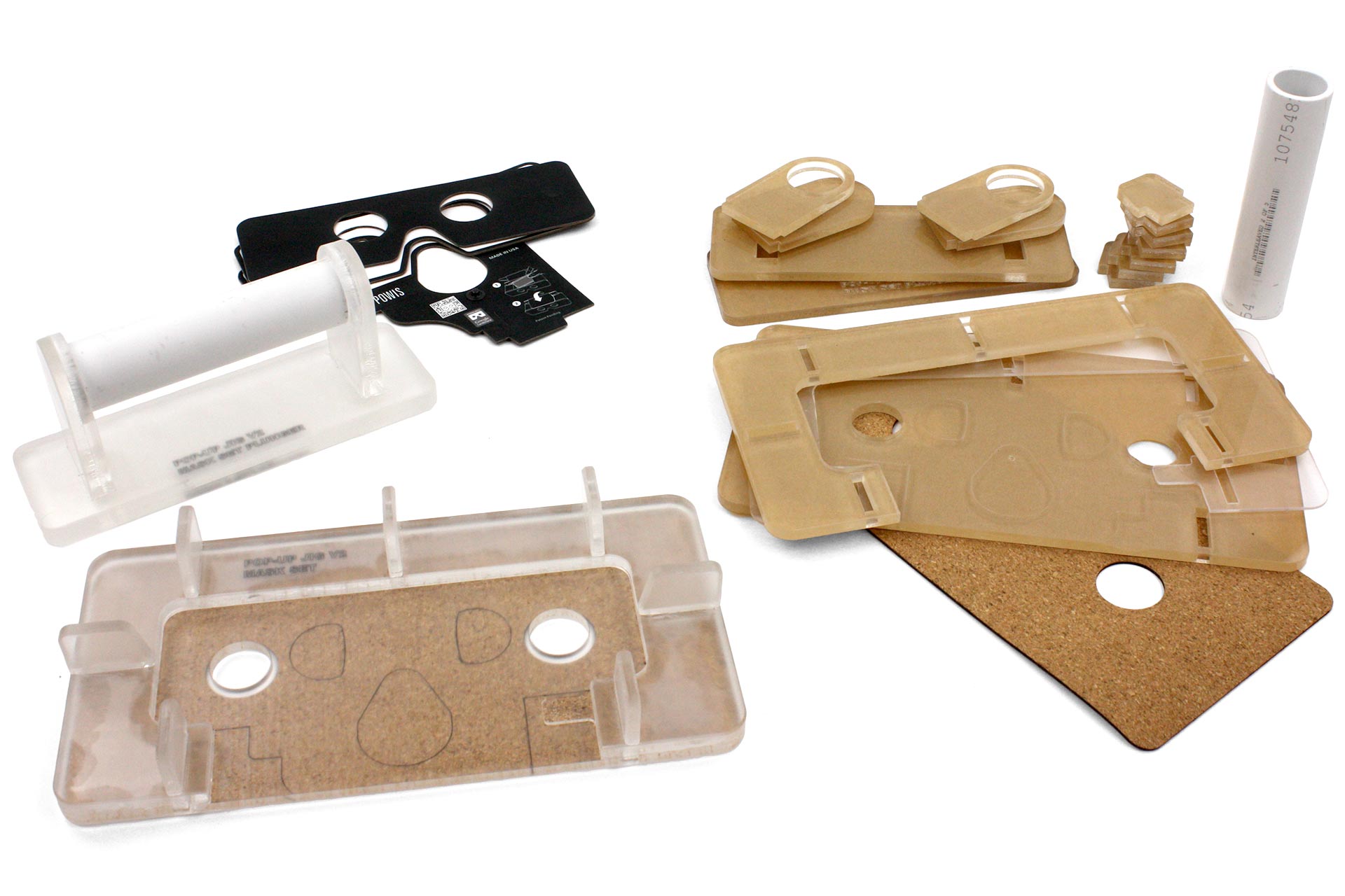 A custom assembly jig for gluing parts.