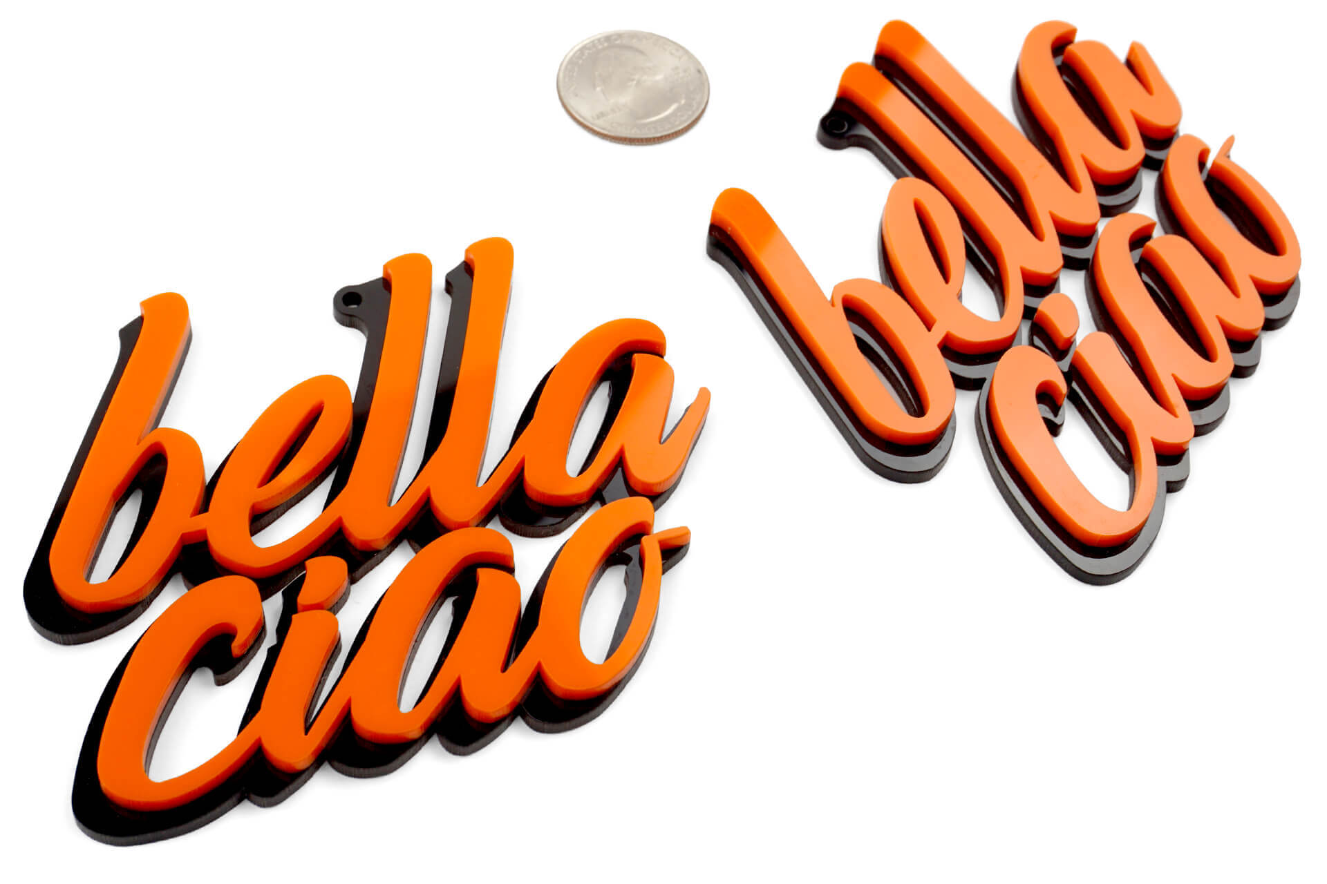 Another custom earring set in orange.